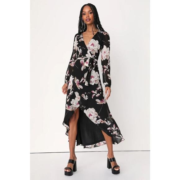 Lulus Dresses & Skirts - Lulus Wrap Around Midi Floral Dress
